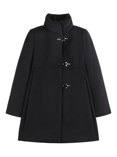 FAY FAY TAILORED BLACK JACKET WITH HIGH COLLAR