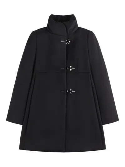 FAY TAILORED BLACK JACKET WITH HIGH COLLAR
