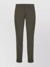 Fay Tailored Capri Style Trousers Featuring Pockets In Gray