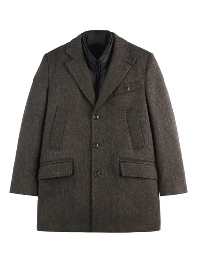 Fay Tailored Coat In Brown