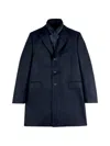 Fay Tailored Inner Down Jacket Three-button Coat In Blue