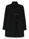 Fay Tailored Jacket With High Collar In Black