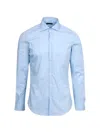 Fay Tailored Light Blue Pointed Collar Shirt In Multi