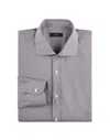 Fay Tailored Micro-check Men's Shirt In Gray