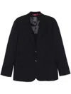 Fay Tailored Midnight Blue Jacket In Black