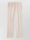 Fay Rolled-hem Button-fastening Shorts With Welt Pockets In White
