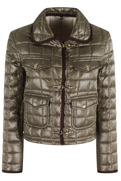 FAY TAUPE QUILTED DOWN JACKET