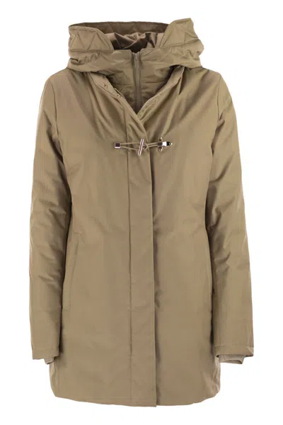 FAY FAY TECHNICAL GABARDINE TOGGLE COAT
