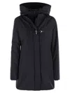 Fay Double-breasted Toggle Coat With Detachable Front Panel In Black