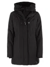 Fay Technical Gabardine Toggle Coat In Black