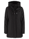 Fay Technical Gabardine Toggle Coat In Black