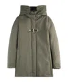 Fay Structured Fit Green Coat With Timeless Elegance In Gray