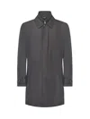 Fay Technical Poplin Morning Coat In Black
