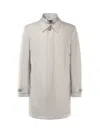 Fay Technical Poplin Morning Coat In Gray
