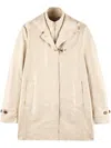 Fay Technical Poplin Morning Coat In Neutral