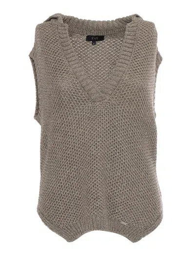 FAY TEXTURED KNITTED GILET