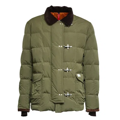 Fay Textured Water-resistant Coat With Velvet Collar In Gray