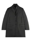 Fay Three-button Single-breasted Coat In Gray