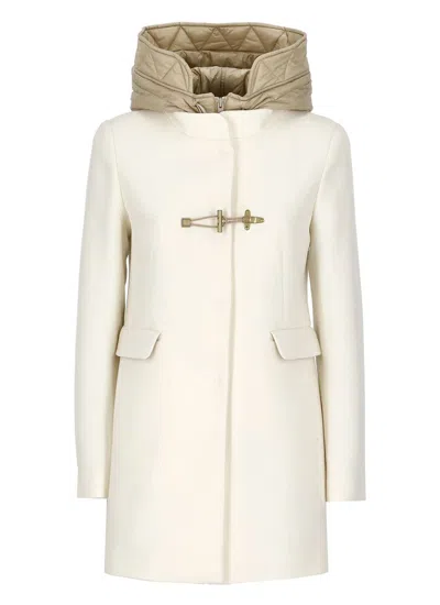 Fay Toggle - Hooded Coat In Milk