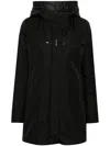 Fay Toggle Coat In Technical Gabardine In Black  