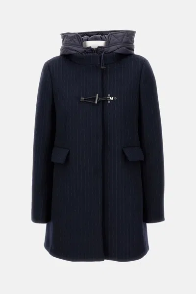 Fay Toggle Coat In Blue