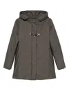Fay Toggle Coat Down Jacket In Technical Gabardine