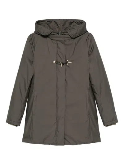 Fay Toggle Coat Down Jacket In Technical Gabardine