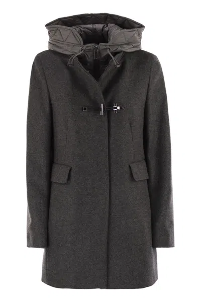 FAY FAY TOGGLE COAT IN MÉLANGE WOOL CLOTH