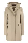 Fay Toggle Coat In Mélange Wool Cloth In Neutral