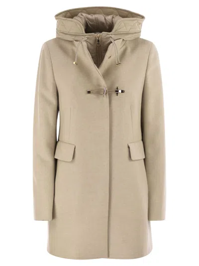 FAY TOGGLE COAT IN MÉLANGE WOOL CLOTH