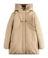 Fay Toggle Coat In Technical Gabardine In Brown