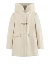 Fay Toggle Coat In Wool And Cashmere In Yogurt