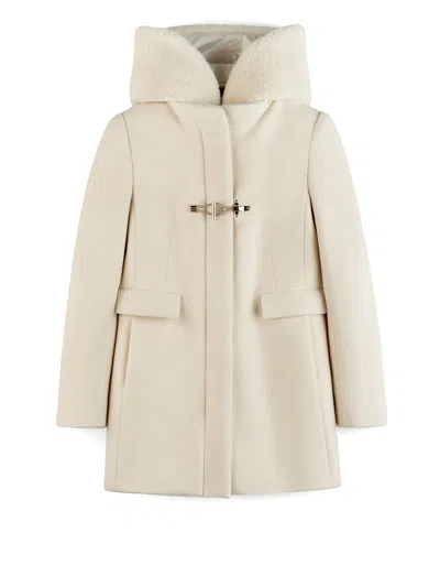 Fay Toggle Coat In Wool And Cashmere In Multicolor
