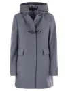 Fay Women Toggle Coat In Wool Cloth In Blue