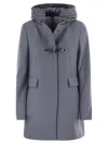 Fay Toggle Coat In Wool Cloth In Gray