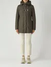 Fay Toggle Coat Tecnico Db Front Staccabile Jacket In Green