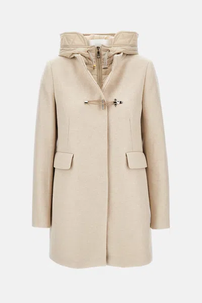 Fay Toggle Coat In White