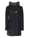 Fay Toggle Nylon Jacket In Black