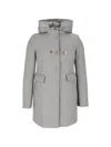 Fay Toggle Double-breasted Coat In Gray