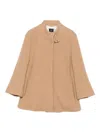 Fay Toggle-fastening Coat In Brown