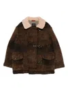 Fay Toggle-fastening Fleece-lined Coat In Brown