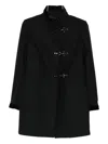 Fay Tailored Jacket With High Collar In Black