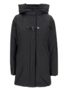 Fay Toggle Parka Coat In Black