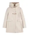 Fay Ivory Short Coat With Tailored Silhouette And Minimalist Design In Neutral