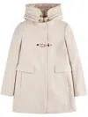Fay Toggle Wool Coat In White