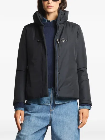 Fay Toggle-fastening High-neck Jacket In Black