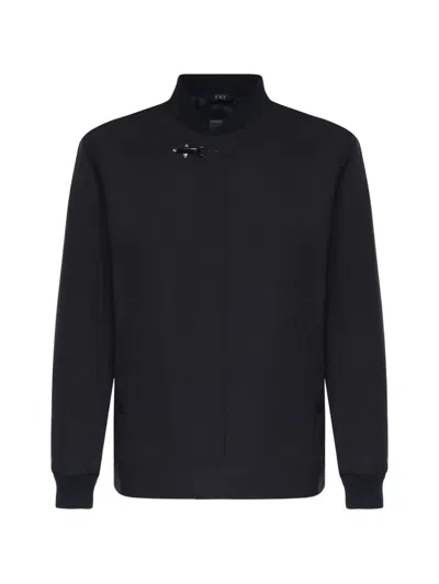 Fay Toggle-fastening Jacket In Blue