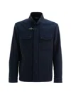 Fay Hook-fastening Flap-pocket Jacket In Blue