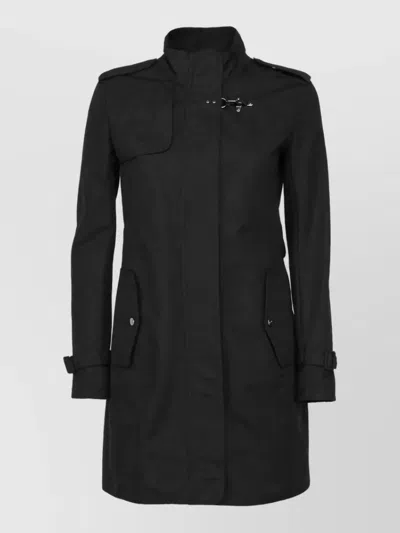 Fay Trench Jacket In Black