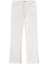 Fay Straight-leg Beige Pants With Flared Hem In Beige